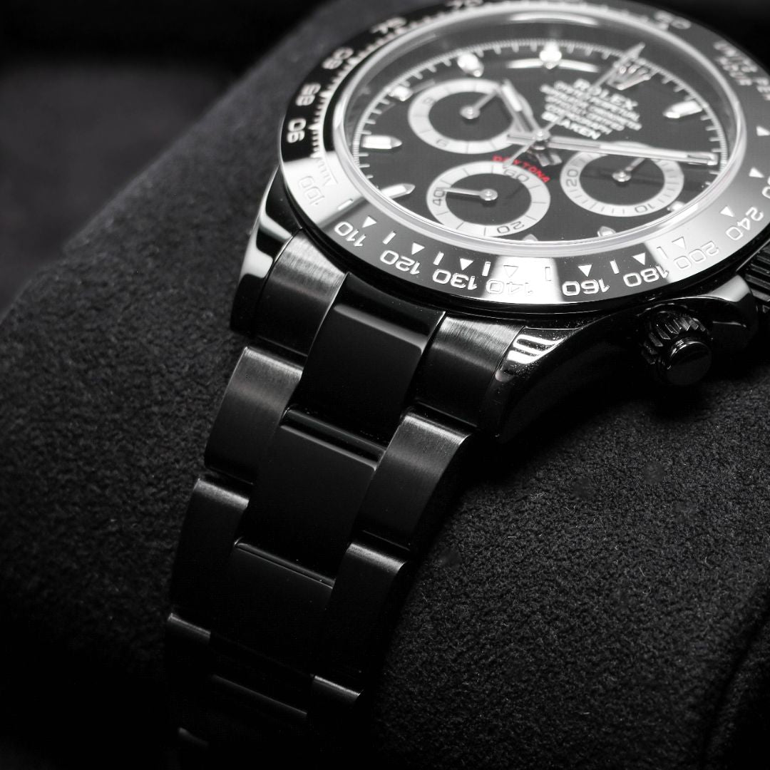 Blaken Rolex Daytona 2025 Complete 40mm Stainless Steel Black Blaken Custom Dial Black Cerachrom Ceramic Bezel Oyster Bracelet 116500LN