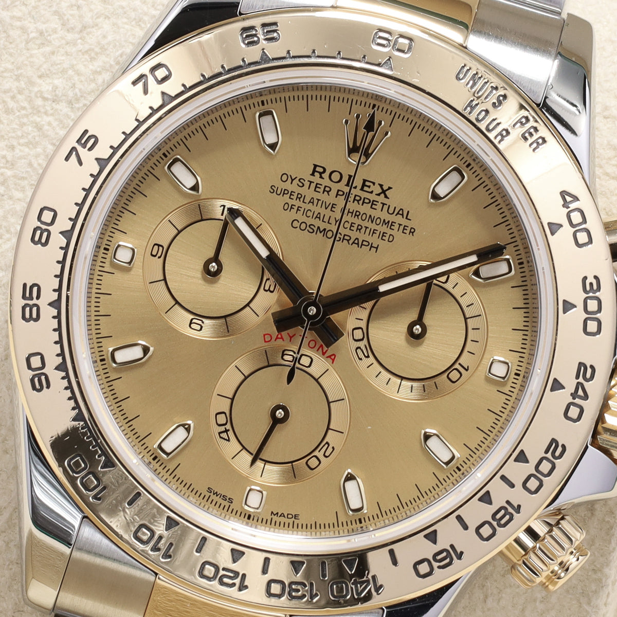 Rolex Daytona 2023 Complete 40mm Oystersteel Champagne Yellow Gold Bezel Oyster Bracelet 116503