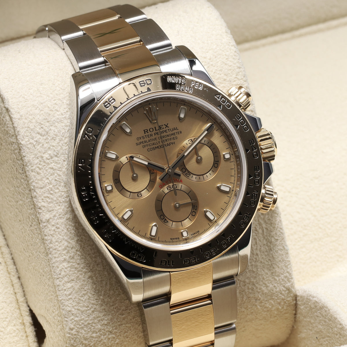 Rolex Daytona 2023 Complete 40mm Oystersteel Champagne Yellow Gold Bezel Oyster Bracelet 116503