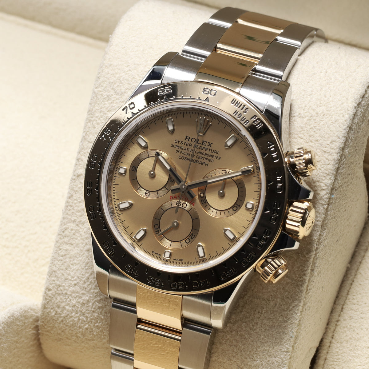 Rolex Daytona 2023 Complete 40mm Oystersteel Champagne Yellow Gold Bezel Oyster Bracelet 116503