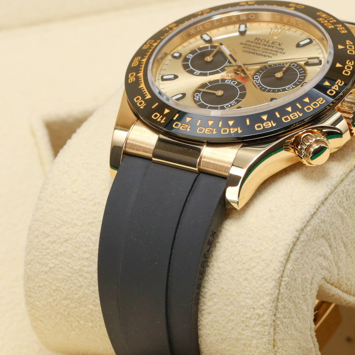Rolex Daytona Pikachu 2022 Complete 40mm 18K Yellow Gold Yellow Dial Black Cerachrom Bezel with Tachymeter Scale Rubber Bracelet 116518LN