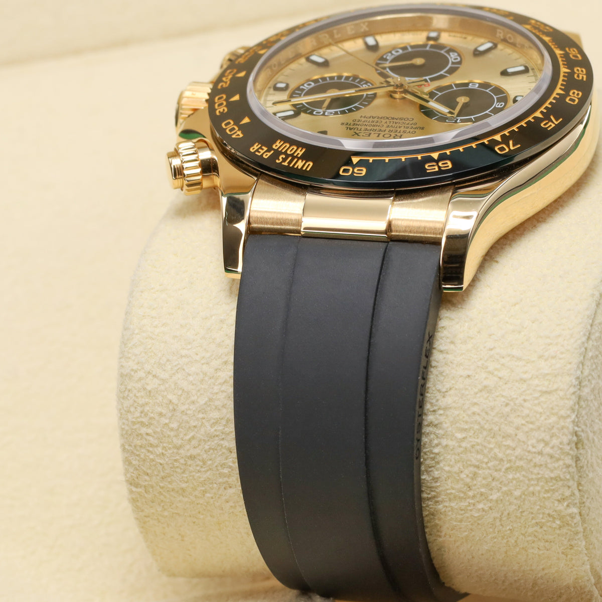 Rolex Daytona Pikachu 2022 Complete 40mm 18K Yellow Gold Yellow Dial Black Cerachrom Bezel with Tachymeter Scale Rubber Bracelet 116518LN