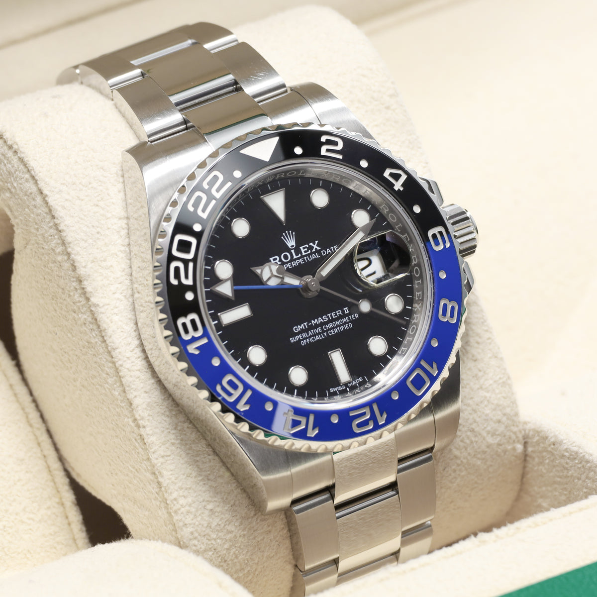 Rolex GMT Master II Batman 2017 40mm Stainless Steel Black Black And Blue Cerachrom Ceramic Oyster Bracelet 116710BLNR