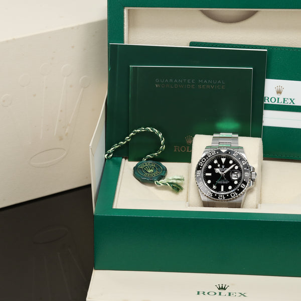 Rolex GMT-Master II "Green Arrow" 40mm Steel Case Black Dial Black Ceramic Bezel Oyster Bracelet 116710LN