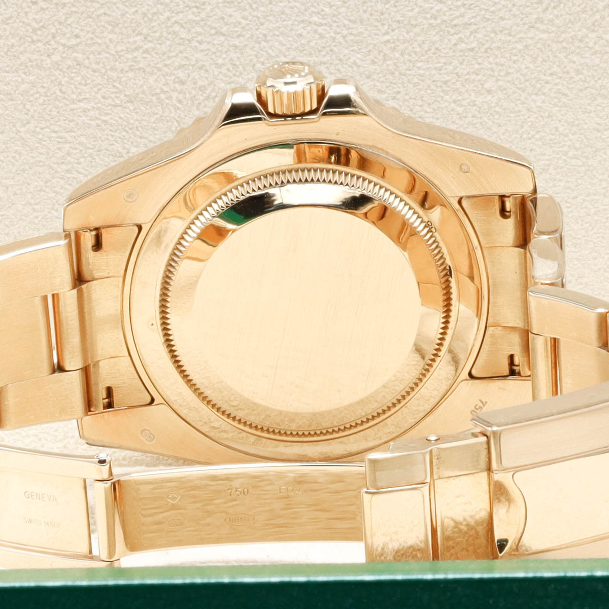 Rolex GMT Master II 2008 Complete 40mm 18k Yellow Gold Green Dial Black Cerachrom Ceramic Bezel 18k Yellow Gold Oyster Bracelet 116718LN