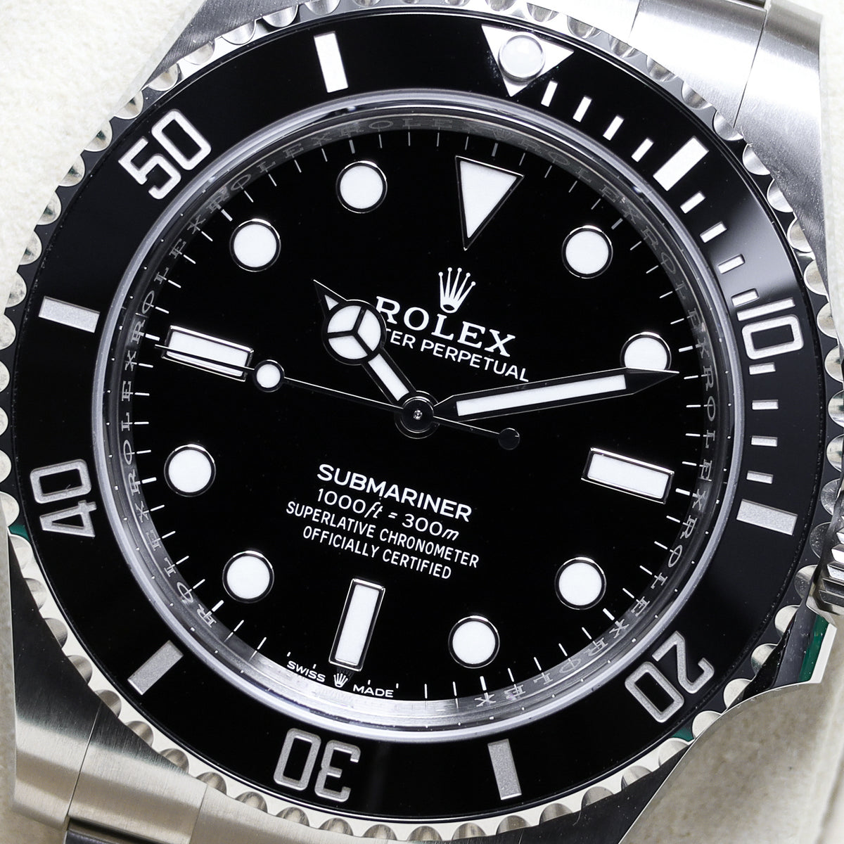 Rolex Submariner No Date New Complete 41mm Oystersteel Black Dial Black Cerachrom Bezel Oyster Bracelet 124060