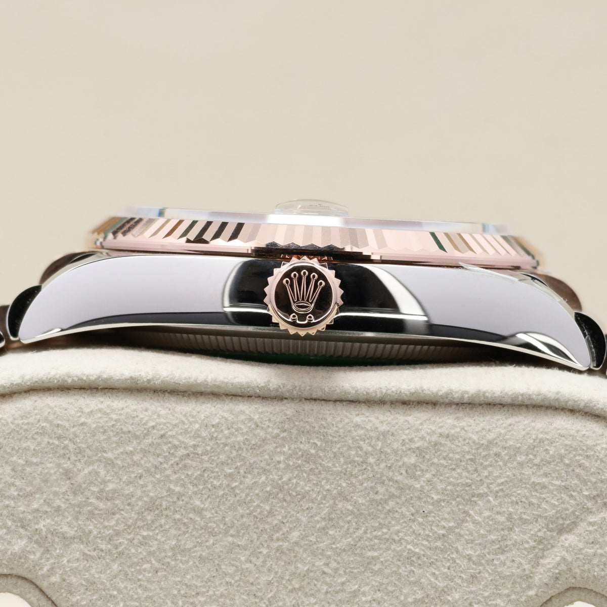 Rolex Datejust 2026 Complete 36mm Oystersteel and 18k Everose Gold Green with Roman Numerals Dial 18k Everose Gold Fluted Bezel  Oystersteel and Everose Gold Jubilee Bracelet 126231