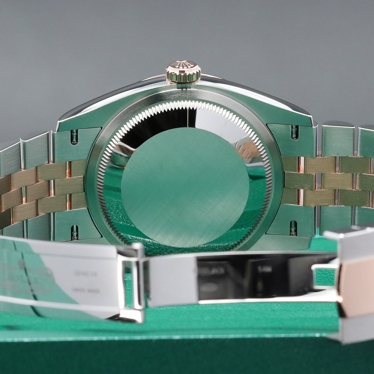 Rolex Datejust 2025 Complete 36mm Oystersteel and Everose Gold Slate Grey Wimbledon Dial Everose Gold Smooth Bezel Two-Tone Jubilee Bracelet 126231