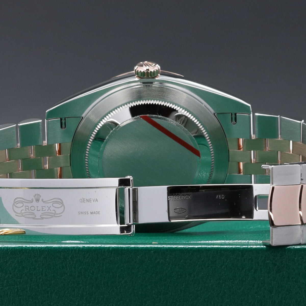 Rolex Datejust 2023 40mm Oystersteel Everose gold Grey motif Dial Everose Fluted Bezel Jubilee Bracelet 126331