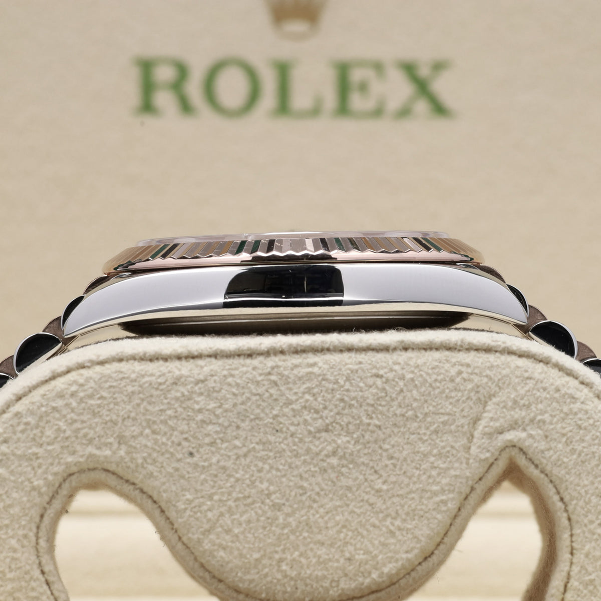 Rolex Datejust 2023 40mm Oystersteel Everose gold Grey motif Dial Everose Fluted Bezel Jubilee Bracelet 126331
