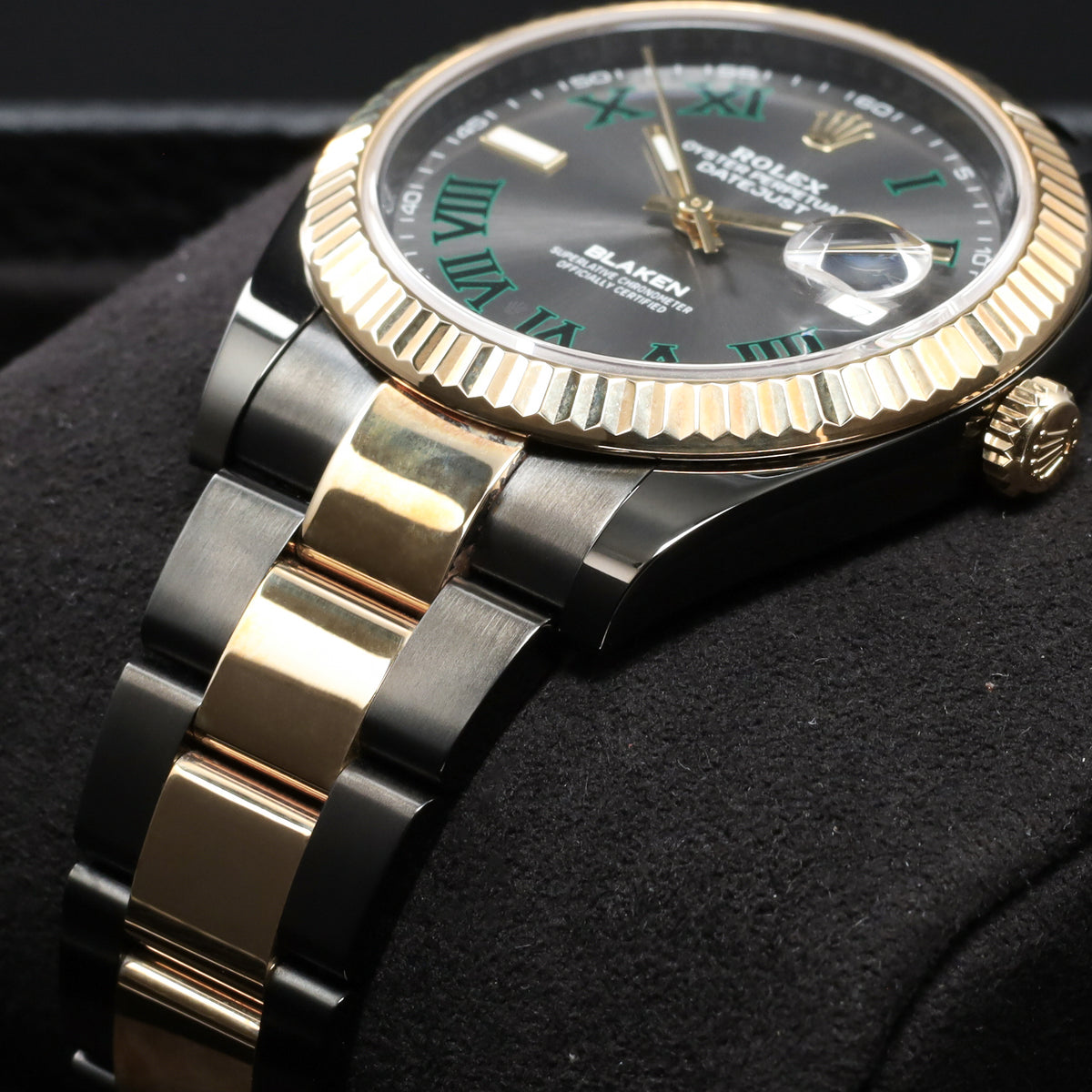 Rolex Datejust 2026 Complete 41mm Oystersteel and Everose Gold Wimbledon Slate Dial 18k Everose Gold Fluted Bezel Oystersteel and Everose Gold Jubilee Bracelet 126331