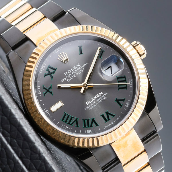 Rolex Datejust 2026 Complete 41mm Oystersteel and Everose Gold Wimbledon Slate Dial 18k Everose Gold Fluted Bezel Oystersteel and Everose Gold Jubilee Bracelet 126331