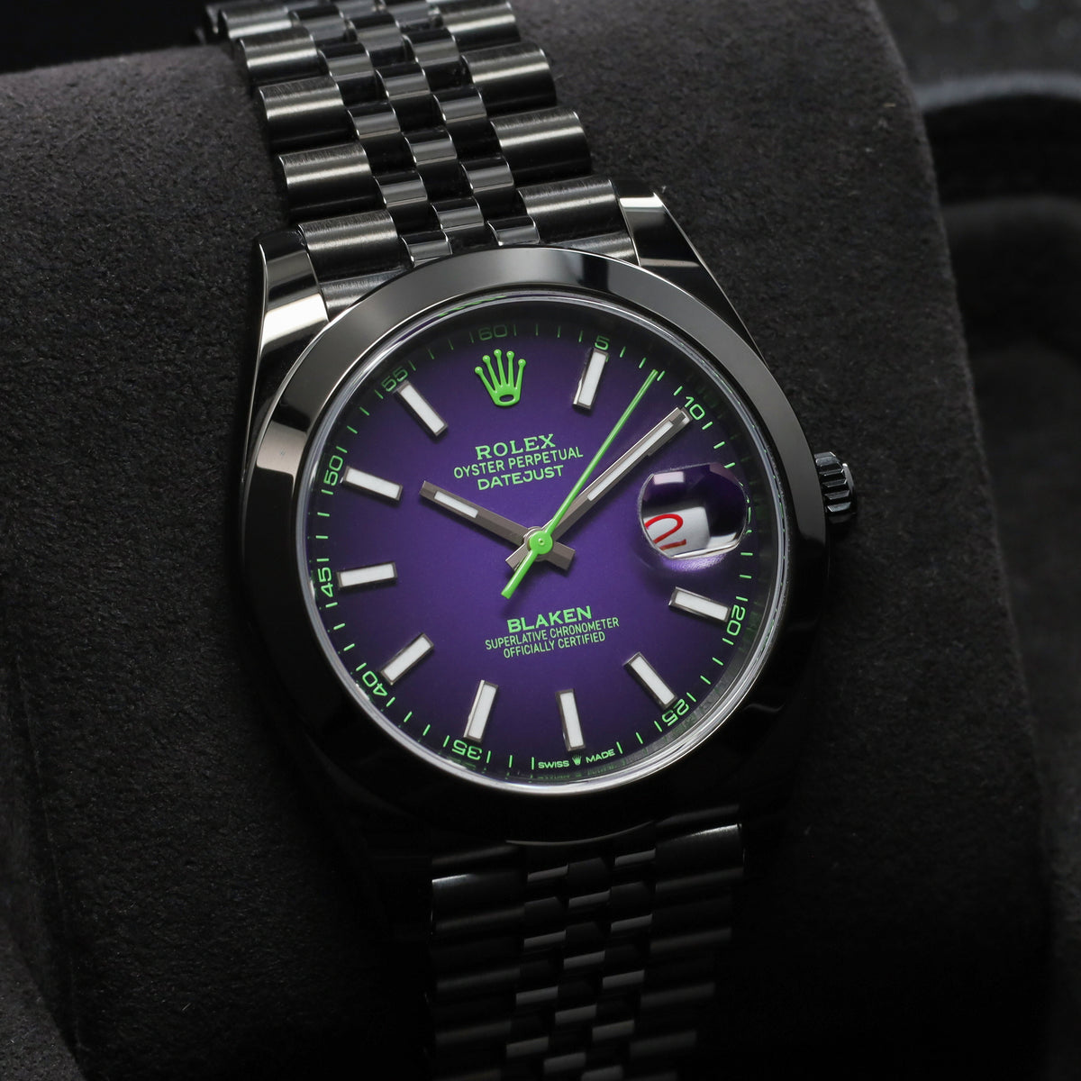 Blaken Rolex 2026 Complete 41mm Black PVD-Coated Oystersteel and 18k White Gold Joker Dial Black PVD-Coated Bezel Black PVD-Coated Bezel Black PVD-Coated Bracelet with Rolex Clasp 126334
