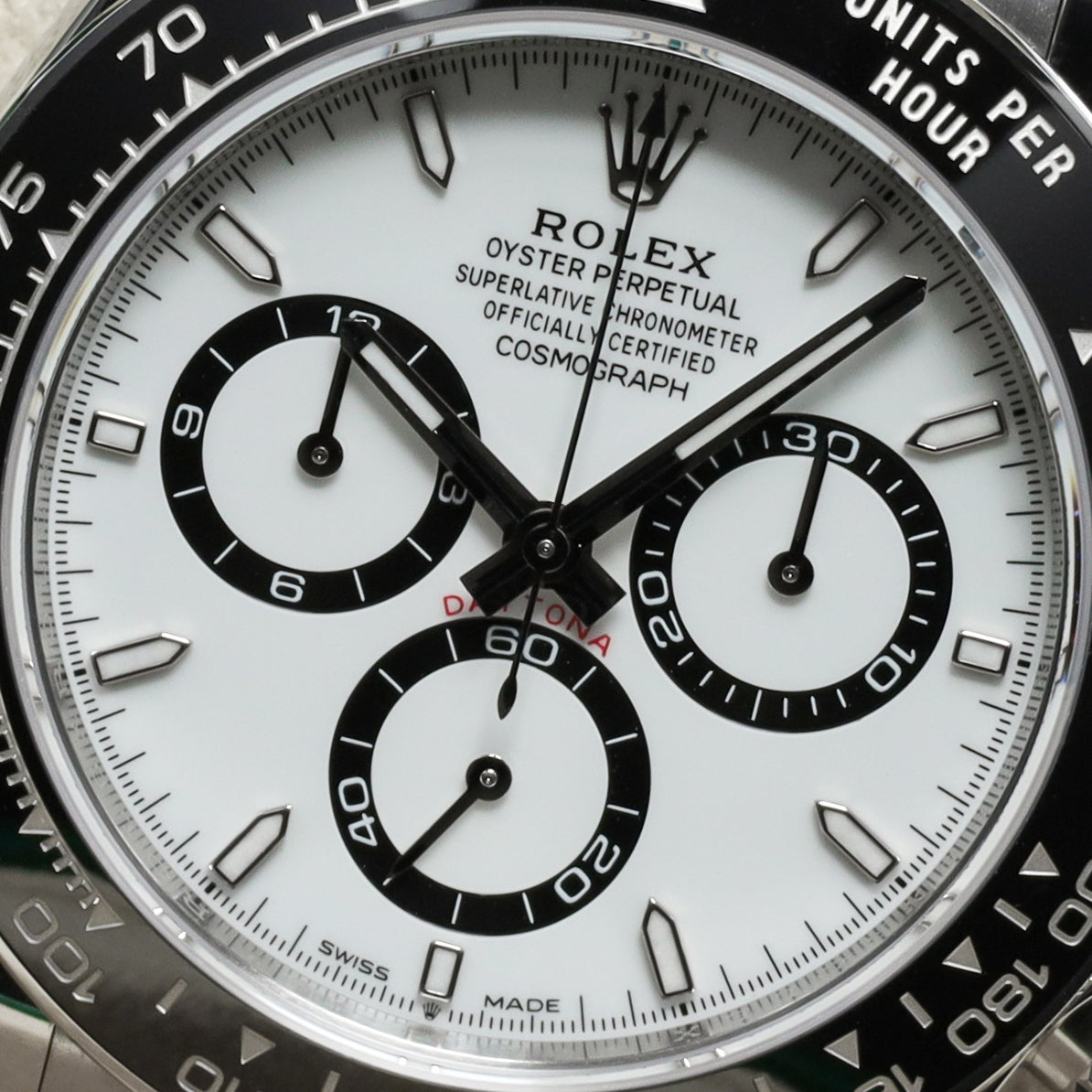 Rolex Daytona Panda 2026 Complete 40mm Oystersteel White Dial Black Cerachrom Ceramic Tachymeter Bezel Oyster Bracelet 126500LN