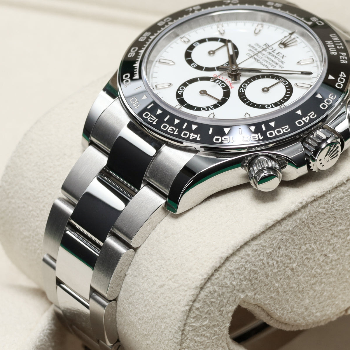 Rolex Daytona Panda 2026 Complete 40mm Oystersteel White Dial Black Cerachrom Ceramic Tachymeter Bezel Oyster Bracelet 126500LN