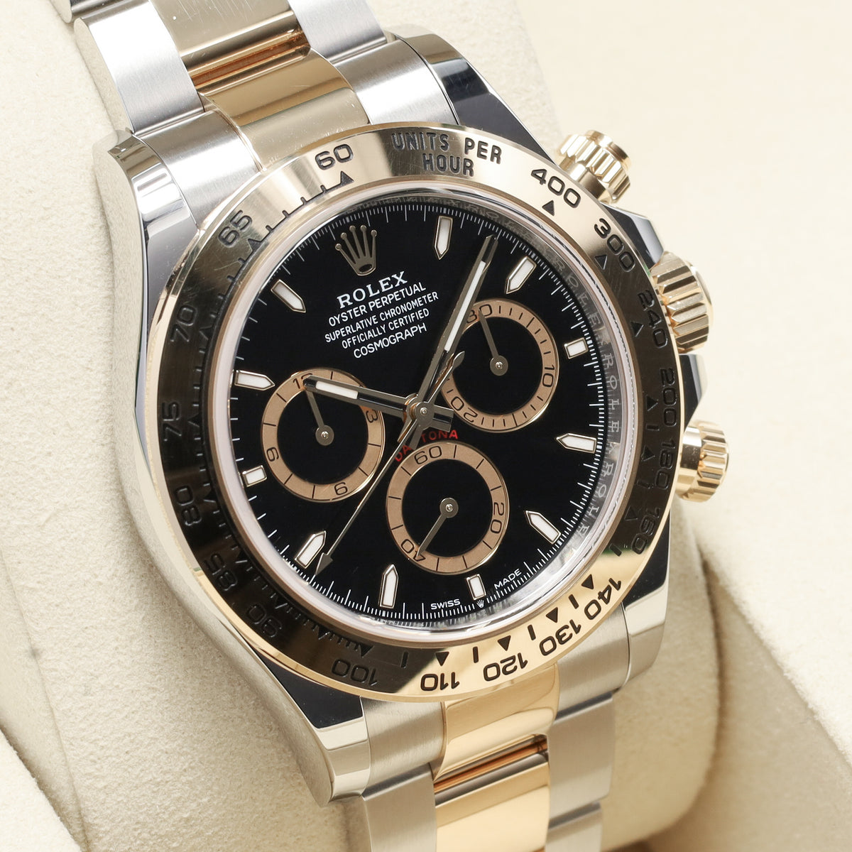 Rolex Daytona 2025 Complete 40mm Oystersteel 18k Yellow Gold Black Dial Yellow Gold Tachymeter Bezel Oyster Bracelet 126503
