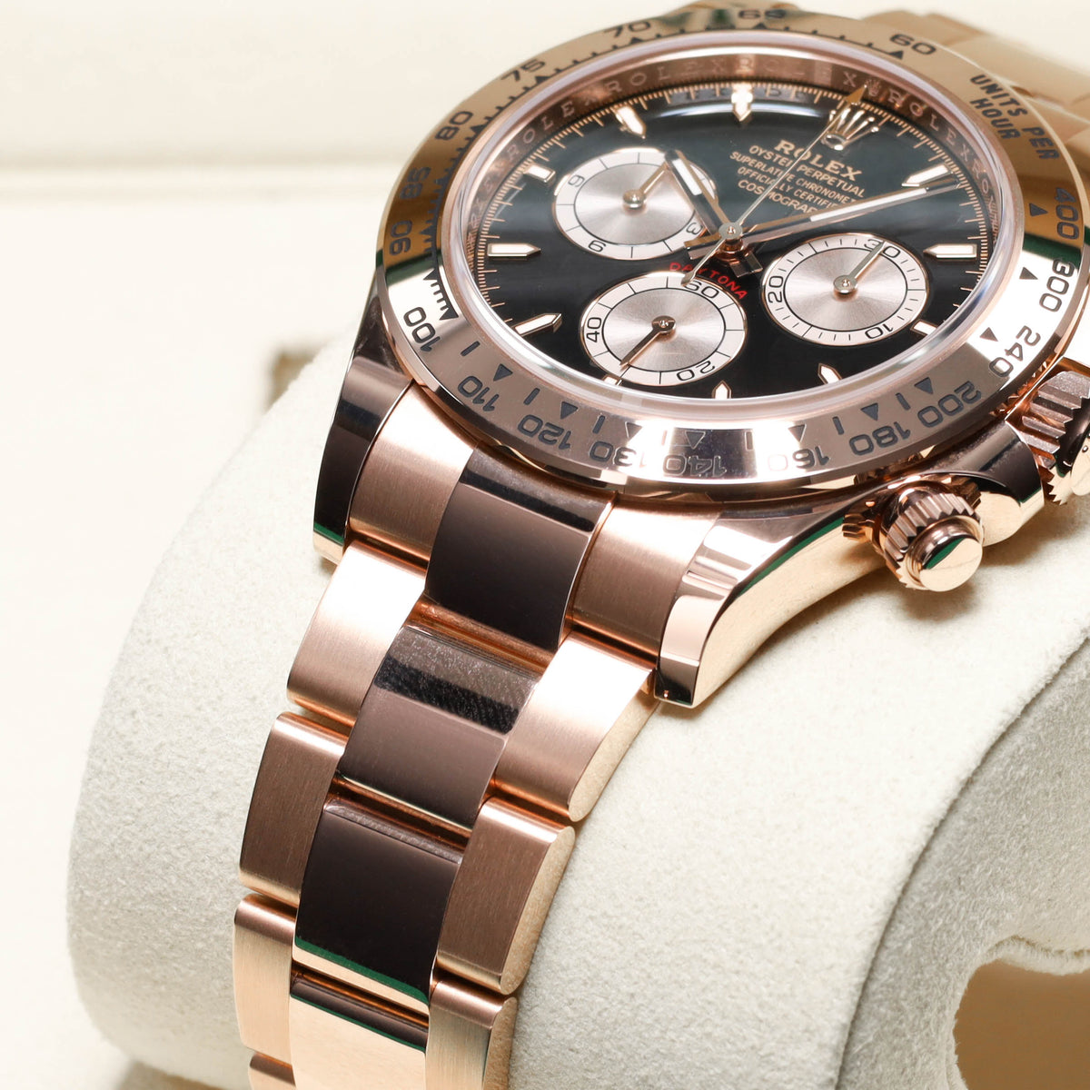 Rolex Daytona 2026 Complete 40mm 18k Everose Gold Black Dial 18k Everose Gold Tachymeter Bezel 18k Everose Gold Oyster Bracelet 126505
