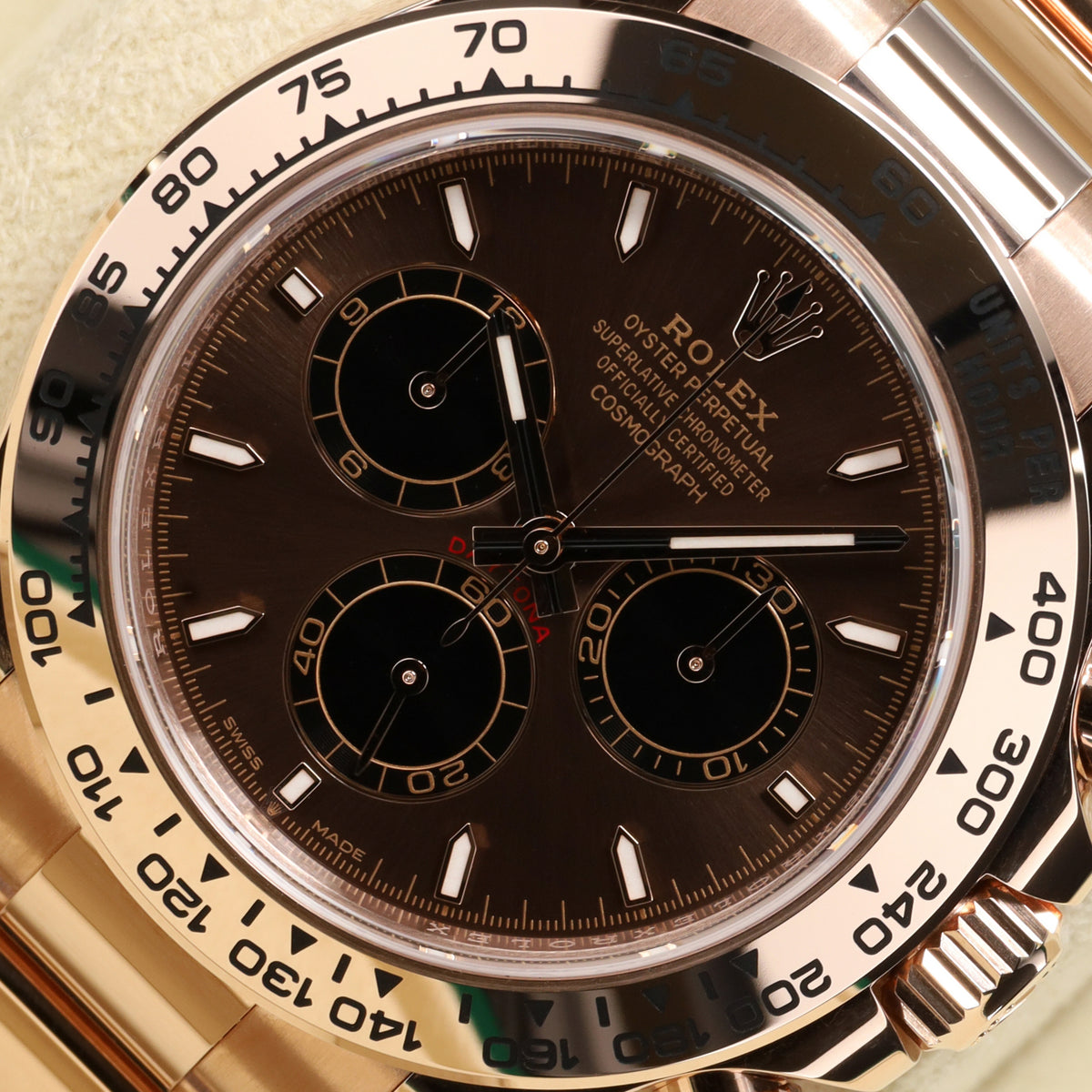 Rolex Daytona 2025 Complete 40mm Rose Gold Chocolate Dial 18k Everose Gold Bezel Oyster Bracelet 126505