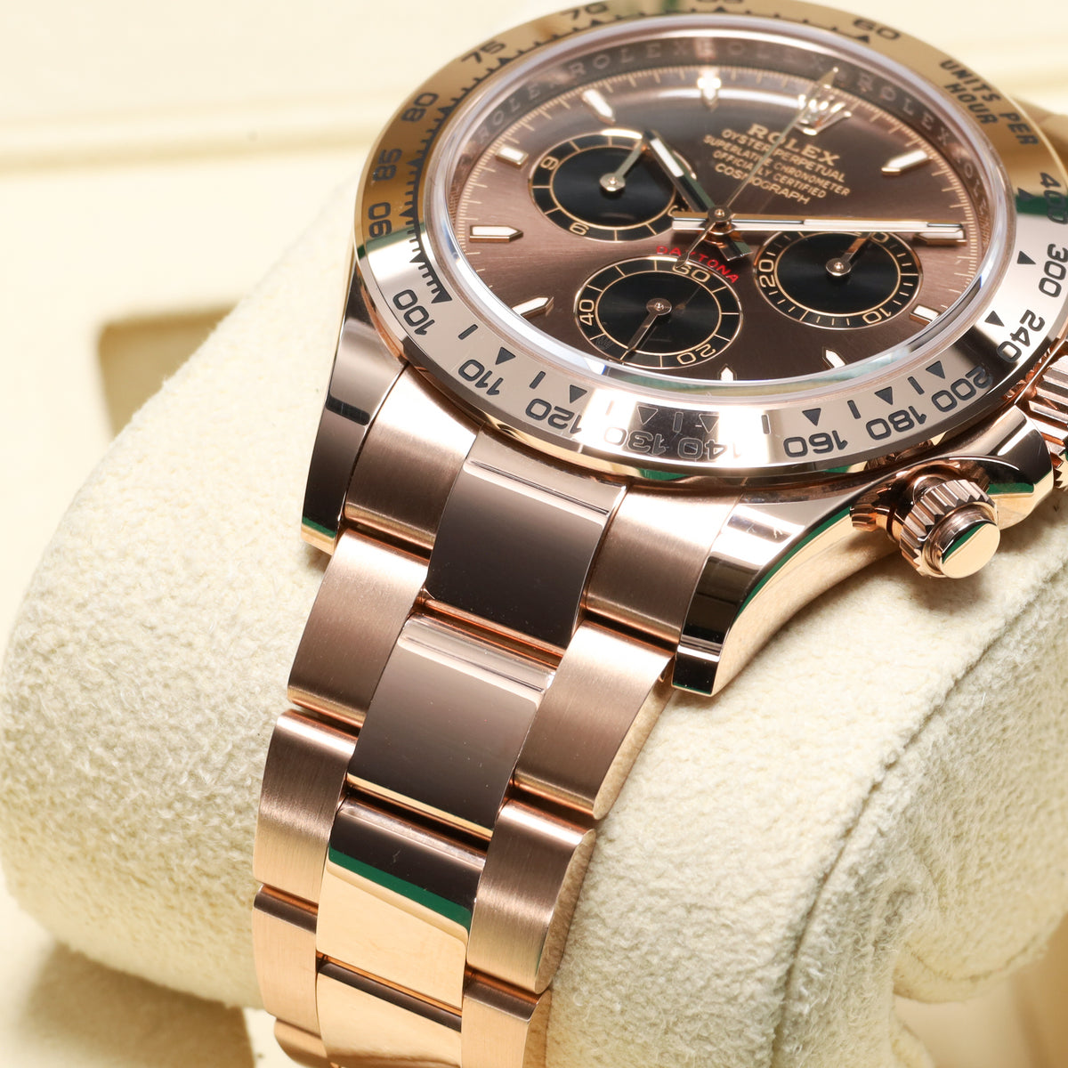 Rolex Daytona 2025 Complete 40mm Rose Gold Chocolate Dial 18k Everose Gold Bezel Oyster Bracelet 126505