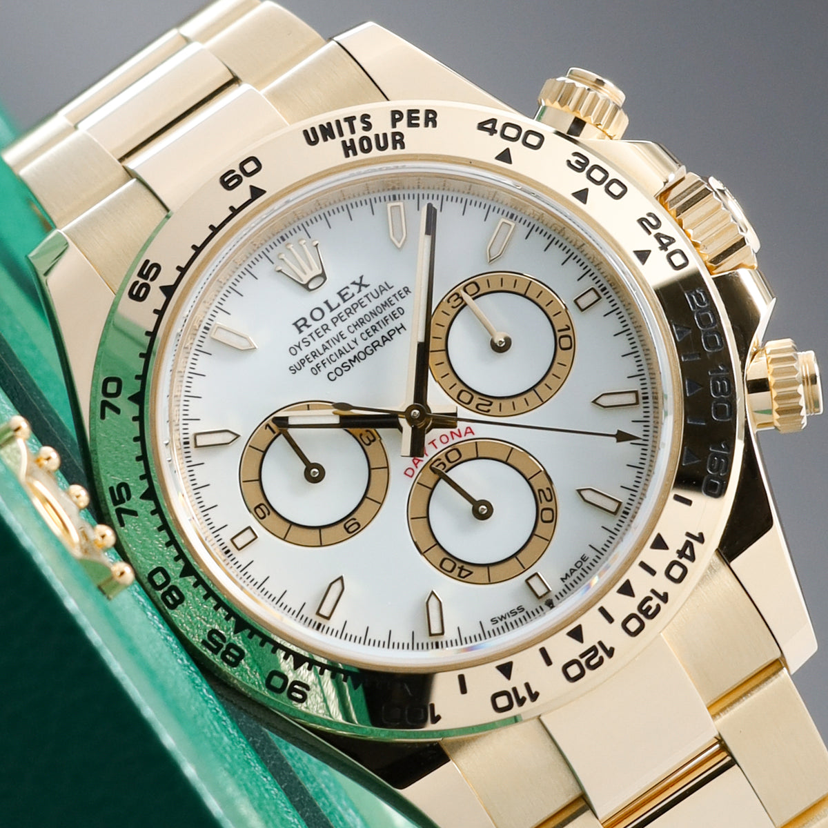 Rolex Daytona 2026 Complete 40mm 18k Yellow Gold White Dial 18k Yellow Gold Tachymeter Bezel 18k Yellow Gold Oyster Bracelet 126508