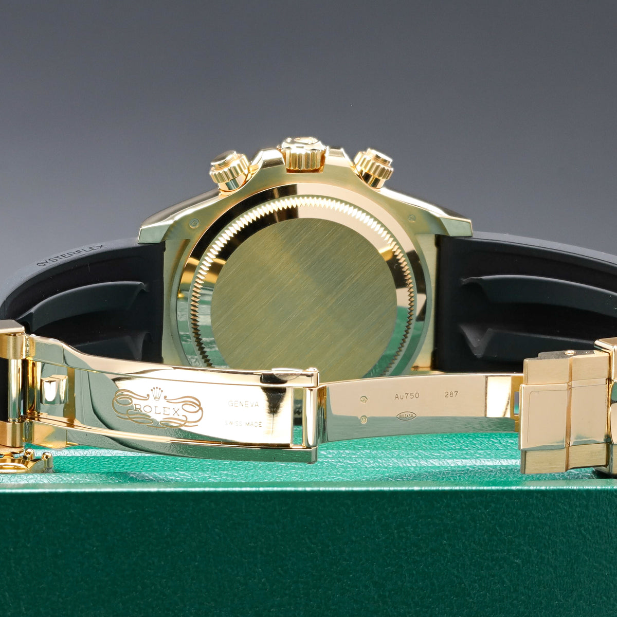 Rolex Daytona 2025 40mm Yellow Gold Case Tiffany Turquoise Dial Black Ceramic Oysterflex 126518LN