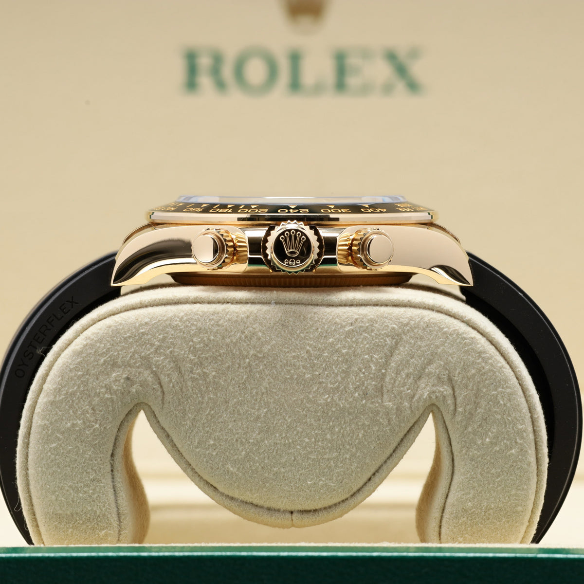 Rolex Daytona 2025 40mm Yellow Gold Case Tiffany Turquoise Dial Black Ceramic Oysterflex 126518LN