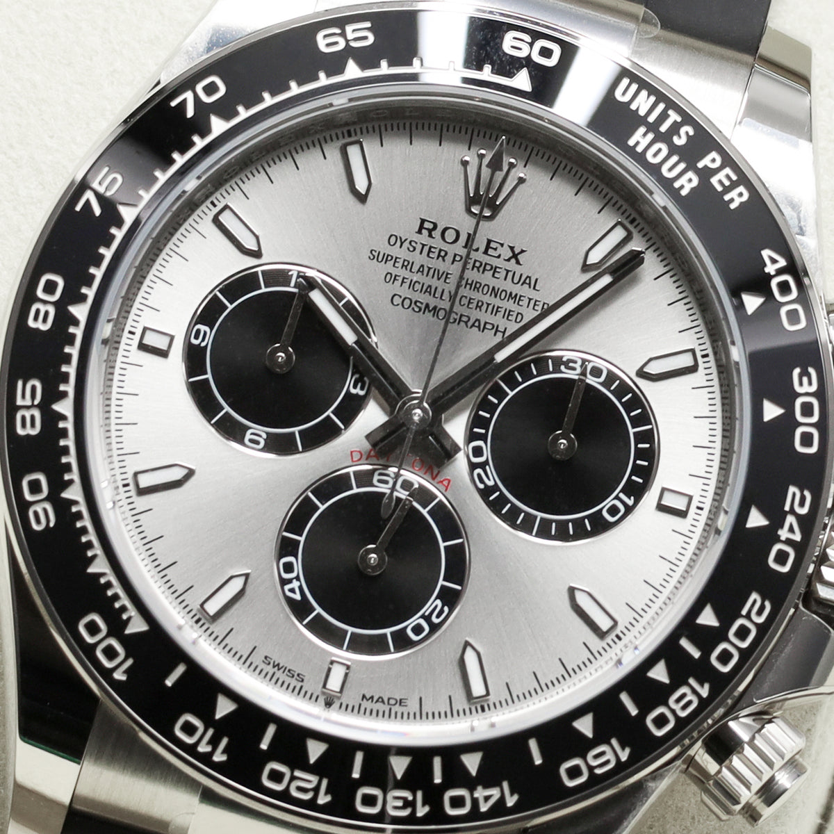 Rolex Daytona Ghost 2026 Complete 40mm 18k White Gold Grey Dial Black Cerachrom Ceramic Bezel Oysterflex Bracelet 126519LN