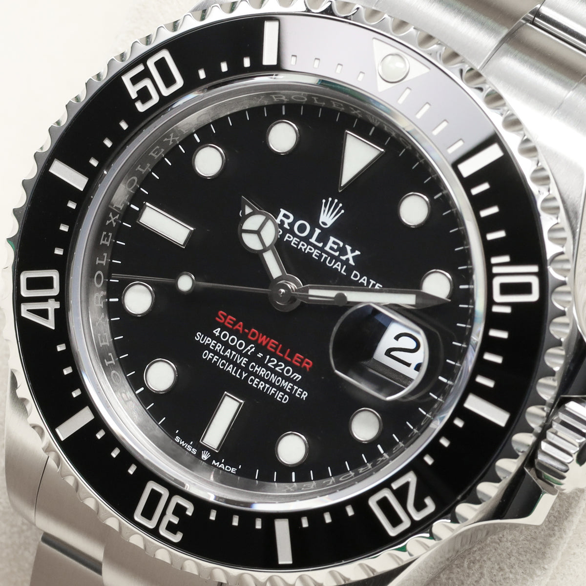 Rolex Sea Dweller 2018 43mm Oystersteel Intense Black with Red “SEA-DWELLER” Text Dial Black Cerachrom Ceramic Bezel Oystersteel Oyster Bracelet with Oysterlock and Glidelock Extension 126600