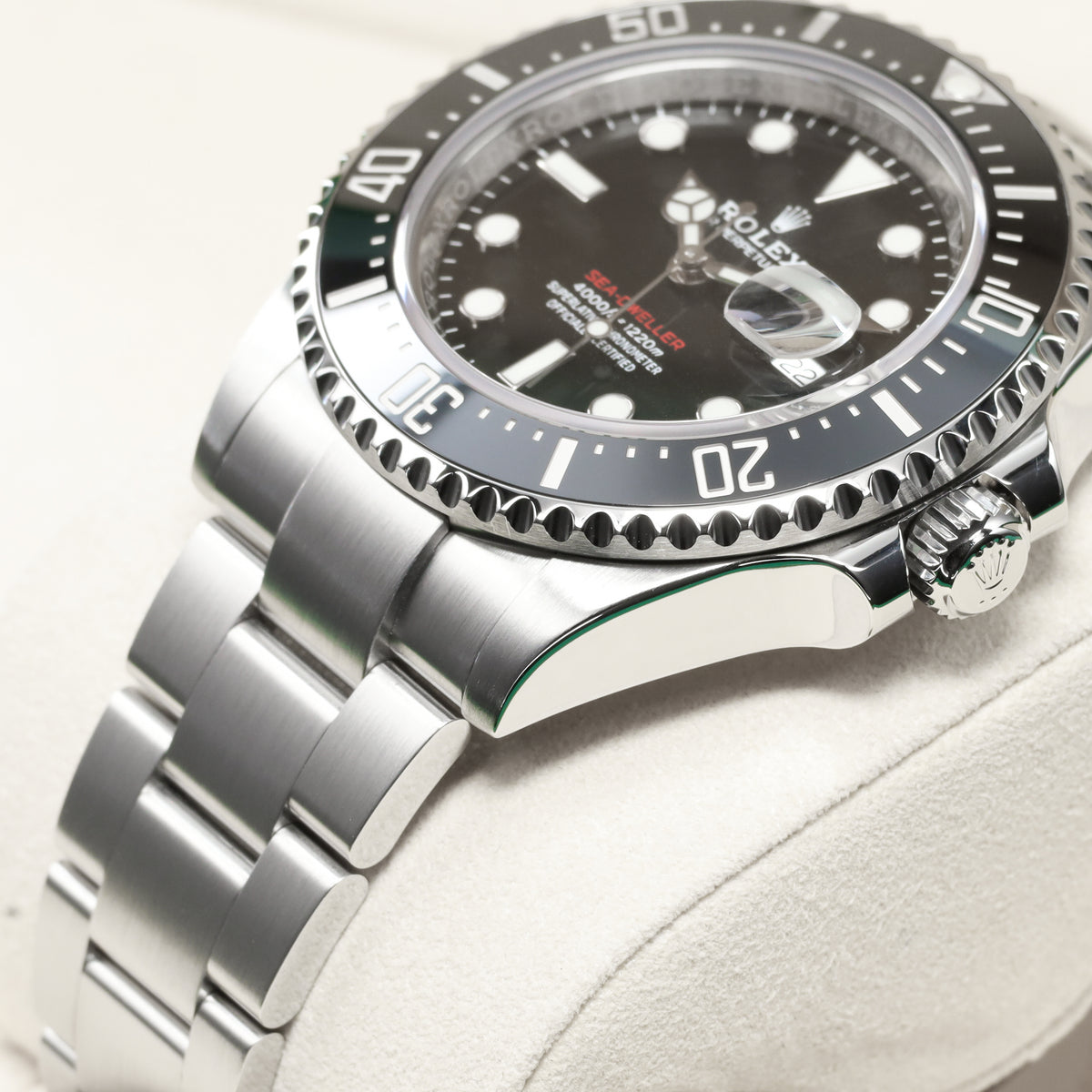 Rolex Sea Dweller 2018 43mm Oystersteel Intense Black with Red “SEA-DWELLER” Text Dial Black Cerachrom Ceramic Bezel Oystersteel Oyster Bracelet with Oysterlock and Glidelock Extension 126600