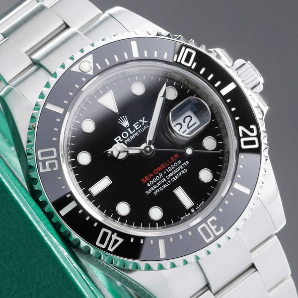 Rolex Sea Dweller 2018 43mm Oystersteel Intense Black with Red “SEA-DWELLER” Text Dial Black Cerachrom Ceramic Bezel Oystersteel Oyster Bracelet with Oysterlock and Glidelock Extension 126600