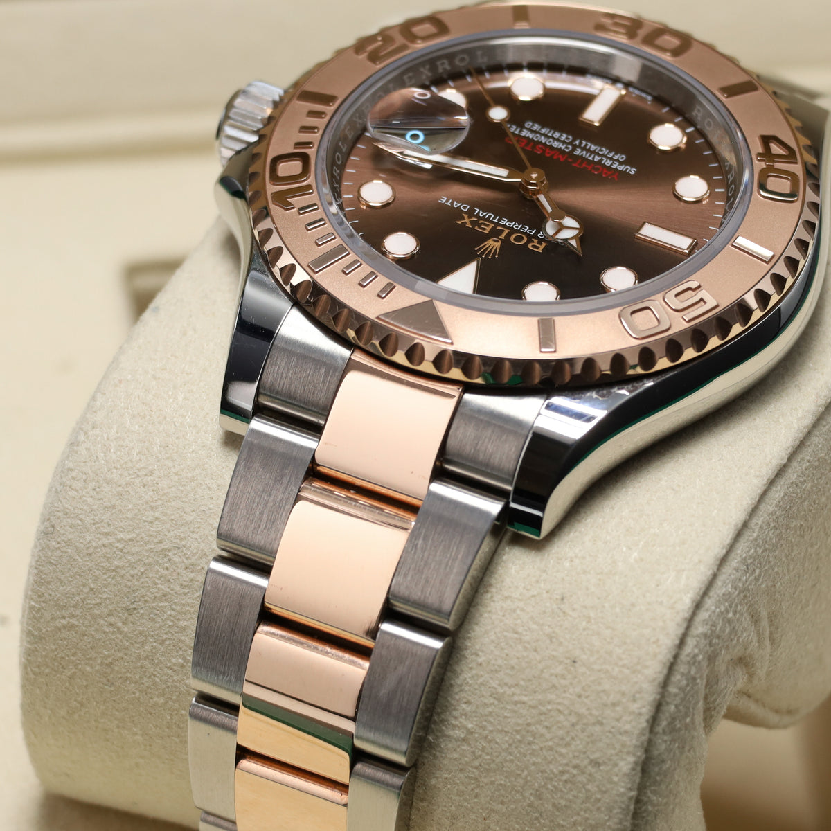 Rolex Yacht Master 2025 Complete 40mm Stainless Steel Case Chocolate Dial Everose gold Bezel Oyster Bracelet 126621