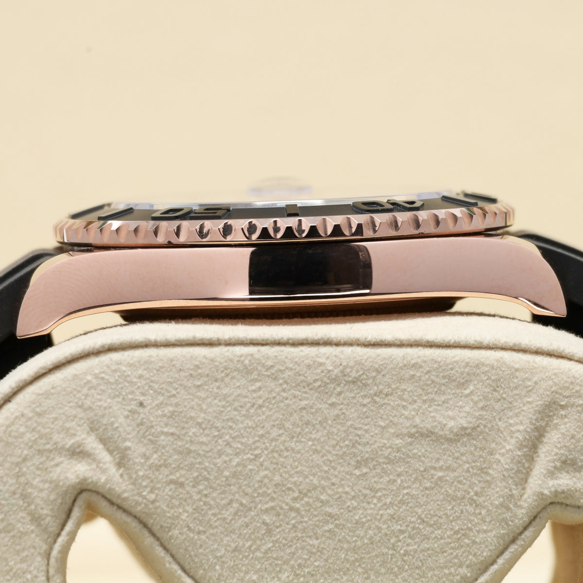 Rolex Yacht-Master 40 Complete 40mm 18K Everose Gold Intense Black Dial Matte Black Cerachrom Ceramic with 18K Everose Gold Black Oysterflex Bracelet with 18K Everose Gold Oysterlock Folding Clasp 126655