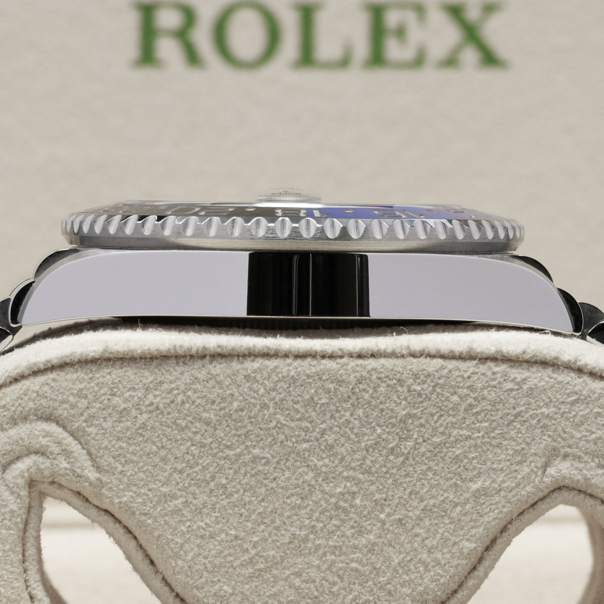 Rolex GMT Master II 2019 “Batgirl” Complete 40mm Oystersteel Black Dial Black and Blue Cerachrom GMT Bezel Oystersteel Jubilee Bracelet with Oysterlock Clasp 126710BLNR
