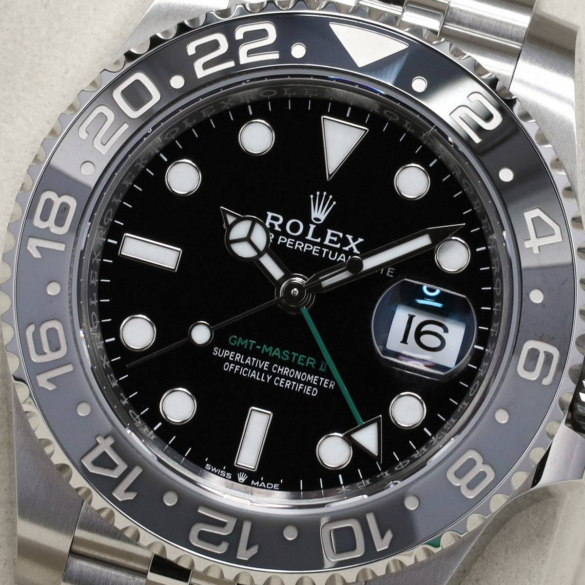 Rolex GMT Master II Bruce Wayne 2026 Complete 40mm Oystersteel Black Dial Black and Grey Cerachrom Ceramic Bezel Jubilee Bracelet 126710GRNR