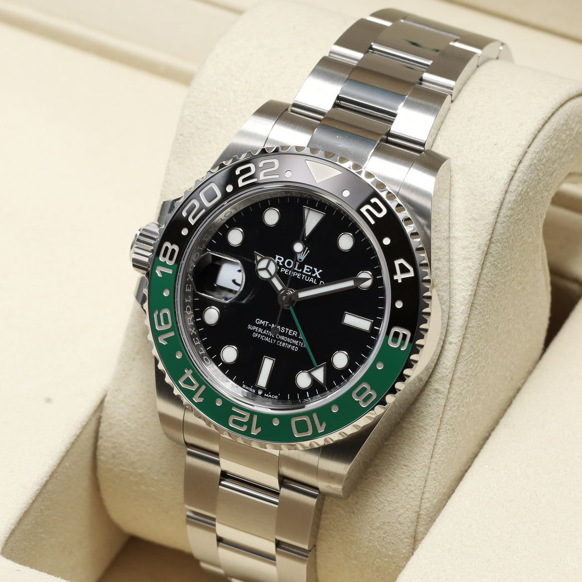 Rolex GMT Master II Sprite 2025 Complete 40mm Oystersteel  Black Dial Green And Black Cerachrom Bezel Oyster Bracelet 126720VTNR