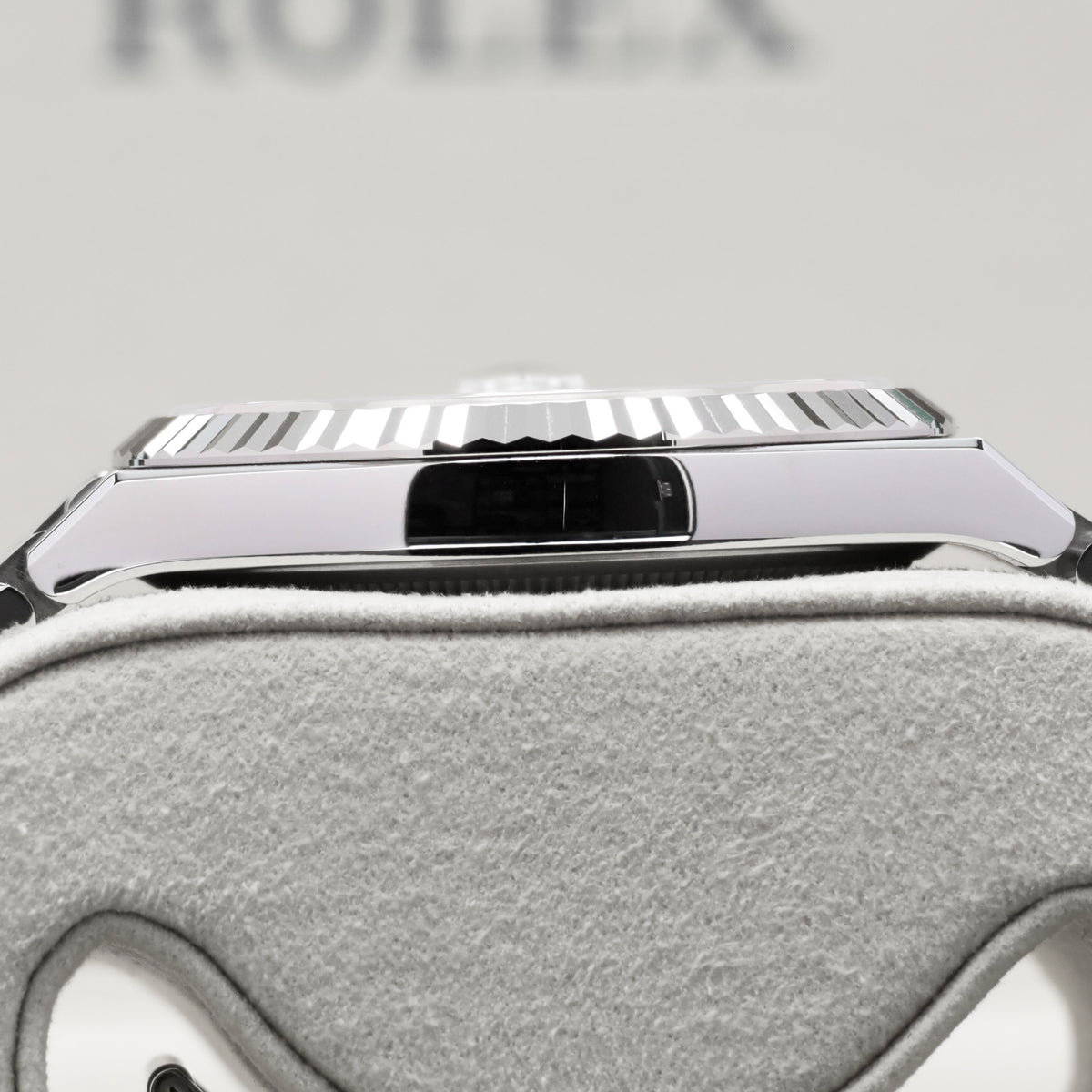 Rolex Land Dweller 2026 Complete 40mm Oystersteel and 18k White Gold Intense White Honeycomb Motif Dial 18k White Gold Fluted Bezel Oystersteel Flat Jubilee Bracelet with Concealed Crownclasp 127334