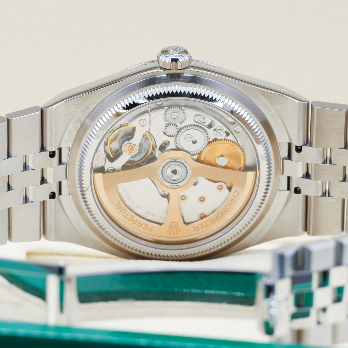 Rolex Land Dweller 2026 Complete 40mm Oystersteel and 18k White Gold Intense White Honeycomb Motif Dial 18k White Gold Fluted Bezel Oystersteel Flat Jubilee Bracelet with Concealed Crownclasp 127334