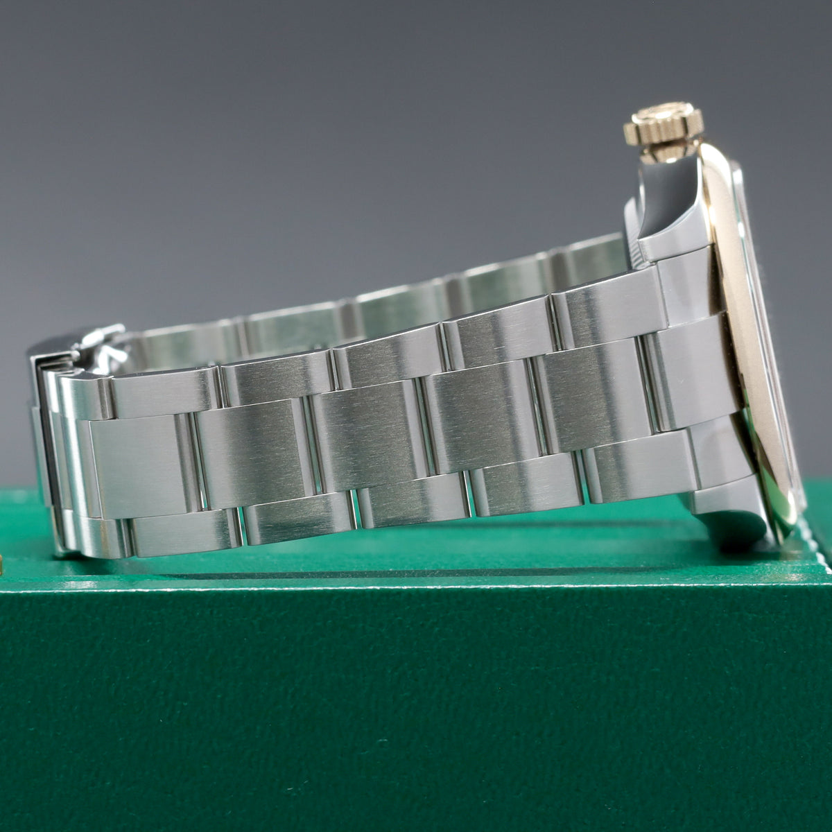 Rolex Oyster Perpetual 41 2026 Complete 41mm Oystersteel Stainless Steel & 18K Yellow Gold Slate Grey with Green Accents and "100 Years" Dial 18K Yellow Gold Smooth Domed Bezel Oystersteel Stainless Steel Oyster Bracelet with Folding Oysterclasp 134303