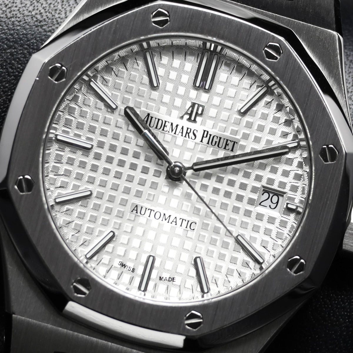 Audemars Piguet Royal Oak 37mm Stainless Steel White Dial Stainless Steel Bezel  Stainless Steel Integrated Bracelet 15450ST