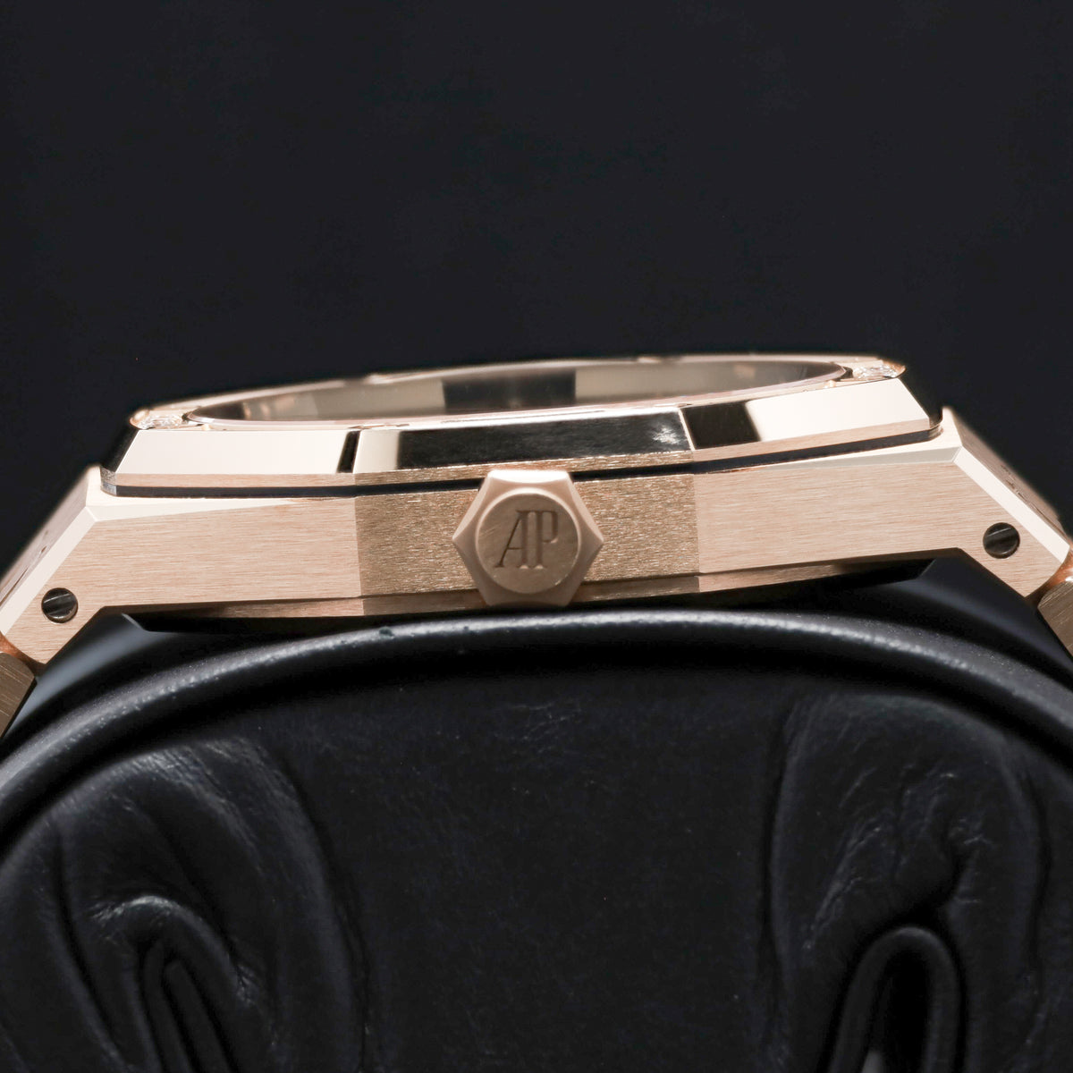 Audemars Piguet Royal Oak 2022 Complete 37mm 18k Rose Gold Blue “Grande Tapisserie” Dial Diamond-Set Bezel 18k Rose Gold Integrated Bracelet with Folding Clasp 15510OR.ZZ.1356OR.02