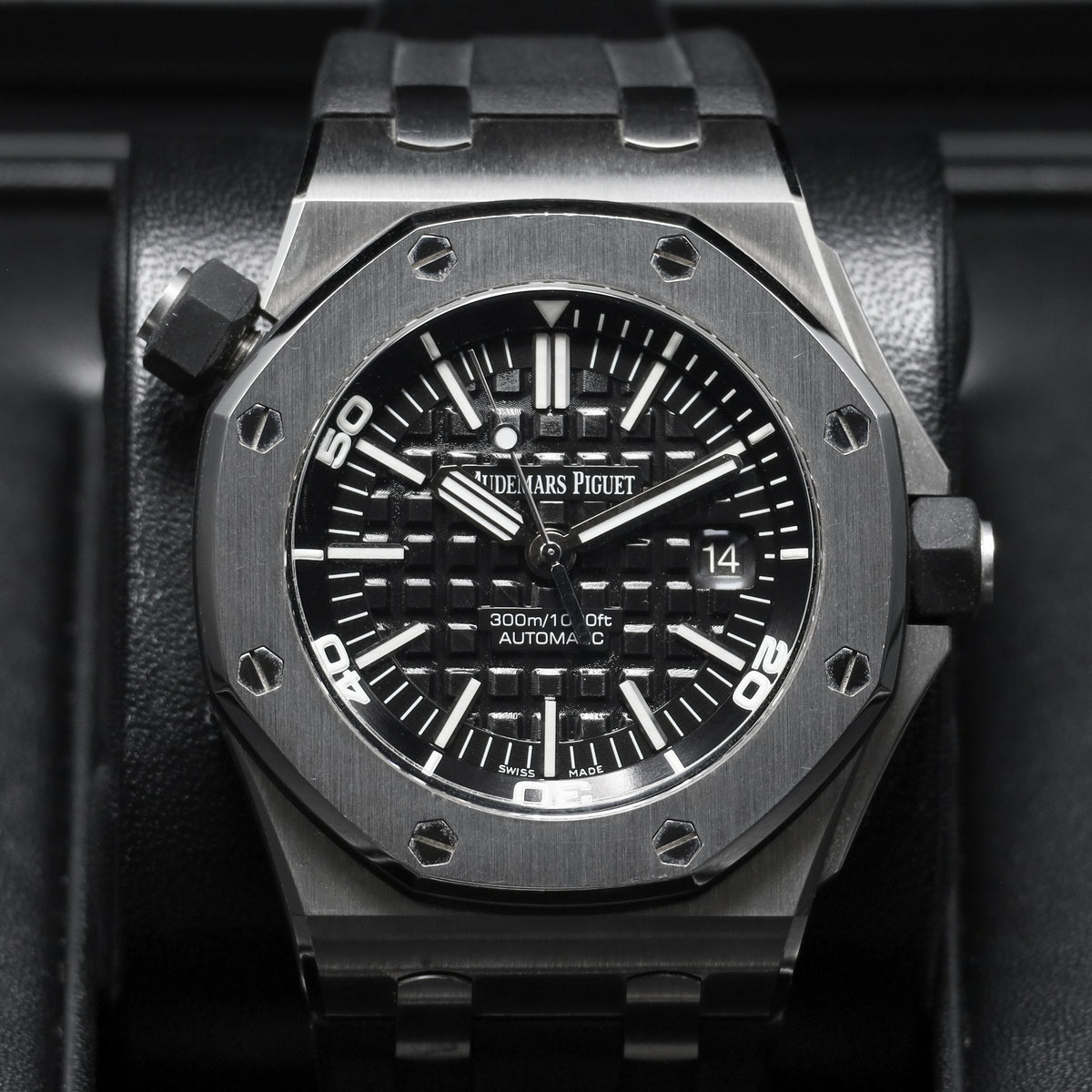 Audemars Piguet	Royal Oak Offshore 2014 Complete 42mm Stainless Steel Black Dial Royal Oak Octagonal Bezel Black Rubber Strap 15703ST.OO.A002CA.01