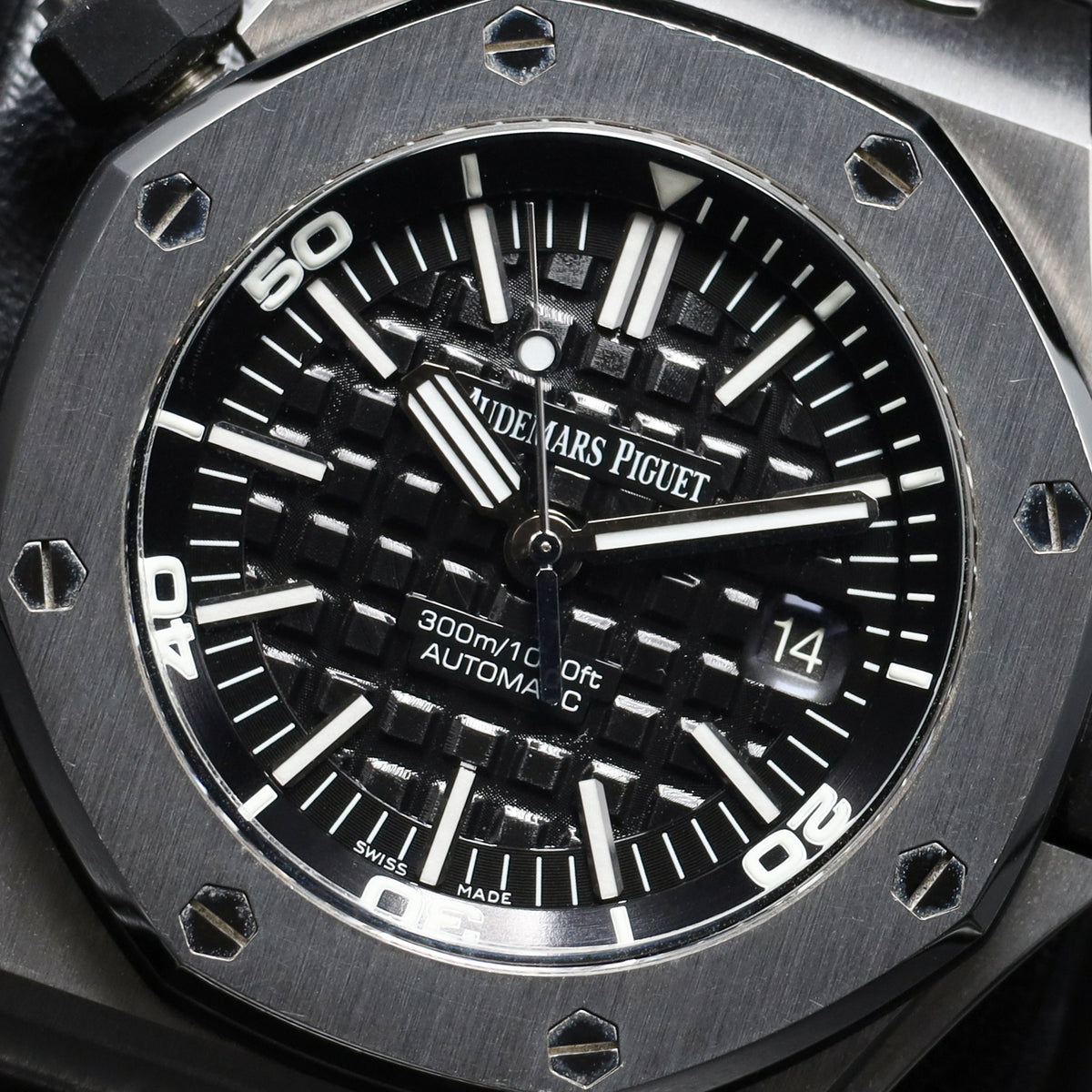 Audemars Piguet	Royal Oak Offshore 2014 Complete 42mm Stainless Steel Black Dial Royal Oak Octagonal Bezel Black Rubber Strap 15703ST.OO.A002CA.01