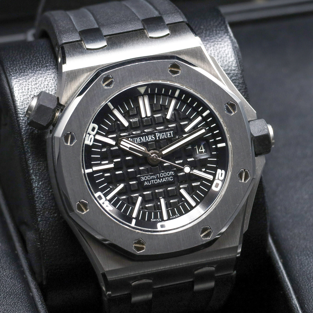 Audemars Piguet	Royal Oak Offshore 2014 Complete 42mm Stainless Steel Black Dial Royal Oak Octagonal Bezel Black Rubber Strap 15703ST.OO.A002CA.01