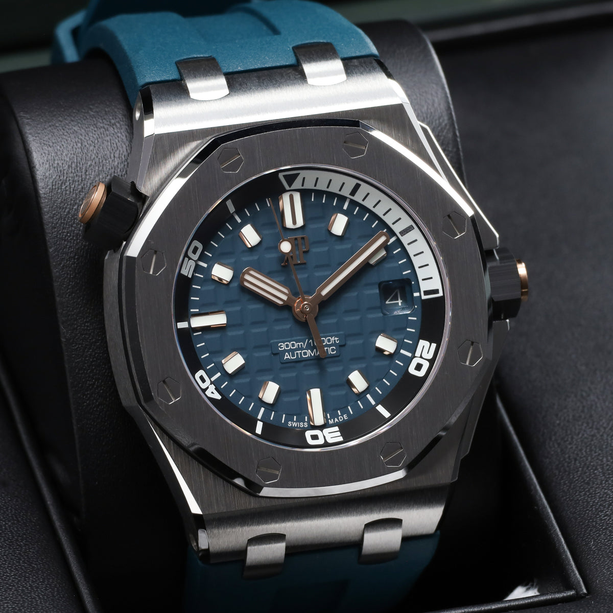 Audemars Piguet Royal Oak Offshore "Blue Diver" 2026 Complete 42mm Stainless Steel Deep Teal / Abyssal Blue Dial Inner Rotating Diving Bezel Blue Rubber Strap 15720ST.OO.A403CA.01