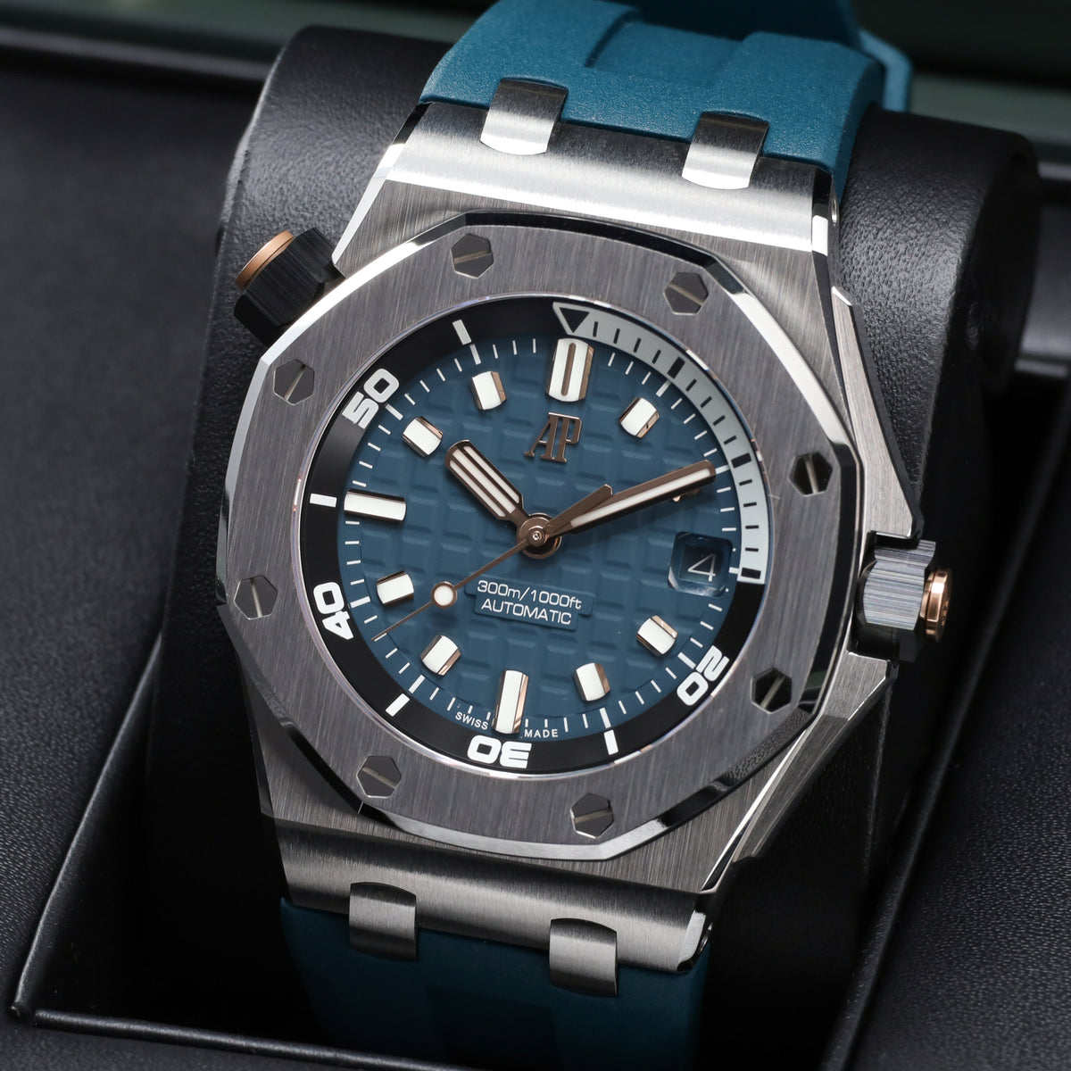 Audemars Piguet Royal Oak Offshore "Blue Diver" 2026 Complete 42mm Stainless Steel Deep Teal / Abyssal Blue Dial Inner Rotating Diving Bezel Blue Rubber Strap 15720ST.OO.A403CA.01