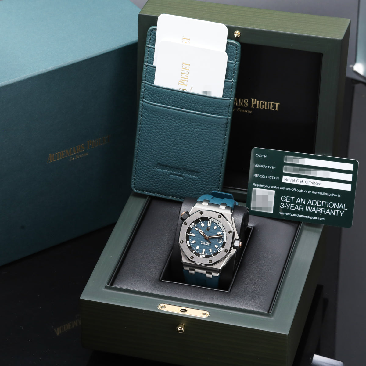 Audemars Piguet Royal Oak Offshore "Blue Diver" 2026 Complete 42mm Stainless Steel Deep Teal / Abyssal Blue Dial Inner Rotating Diving Bezel Blue Rubber Strap 15720ST.OO.A403CA.01