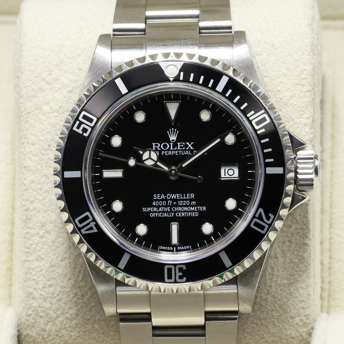 Rolex Sea Dweller 40mm Oystersteel Black Dial Black Aluminum Unidirectional Bezel Oyster Bracelet 16600