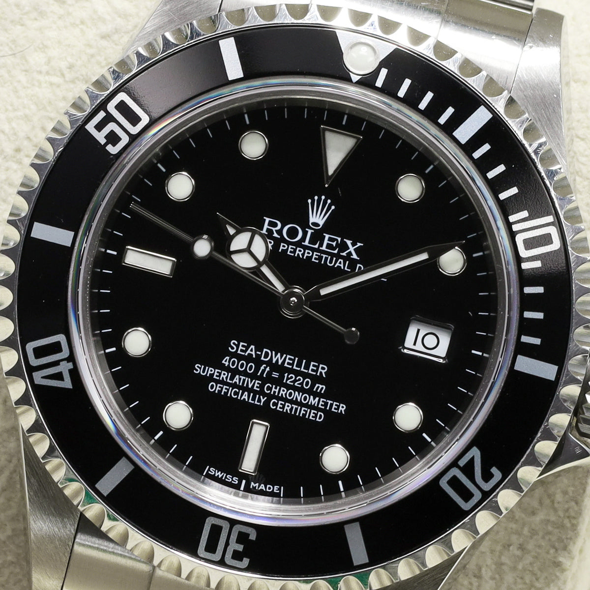 Rolex Sea Dweller 40mm Oystersteel Black Dial Black Aluminum Unidirectional Bezel Oyster Bracelet 16600