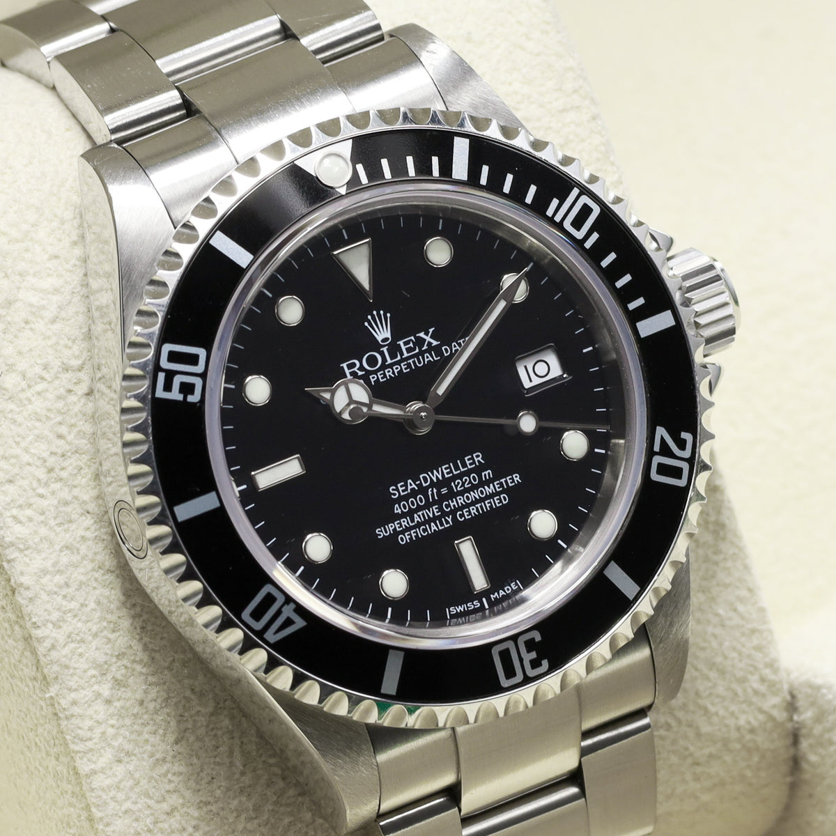 Rolex Sea Dweller 40mm Oystersteel Black Dial Black Aluminum Unidirectional Bezel Oyster Bracelet 16600