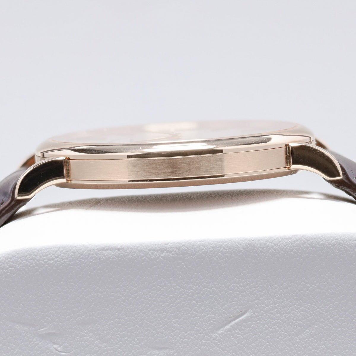 A Lange Saxonia 2017 Complete 37mm 18k Rose Gold Silver Argenté Dial 18k Rose Gold Bezel Brown Alligator Leather Strap 201.033